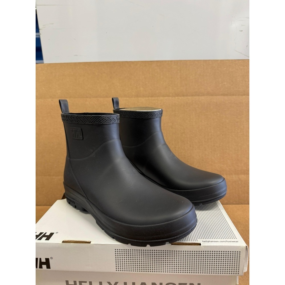 NWD Helly Hansen Aveline Pull On Rain Boots Black Noir Womens Size 8‎ US